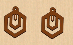 Laser Cut Elegant Earrings Valentine Gift Free DXF File