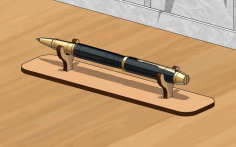 Laser Cut Elegant Mdf Pen Holder Pencil Stand Free DXF File
