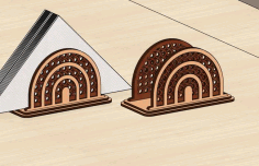 Laser Cut Elegant Napkin Holder Free Vector File