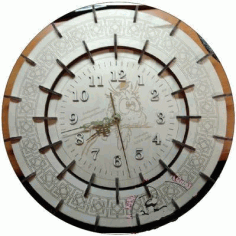 Laser Cut Engraved Owl Wall Clock Free Vector File