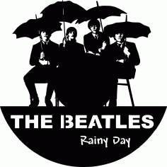 Laser Cut Epic Beatles Vinyl Wall Clocks Template Free Vector File