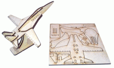 Laser Cut f-14 Fighter Jet Aircraft Free DXF File