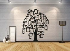 Laser Cut Family Tree Photo Frames Template Vector Free Vector File
