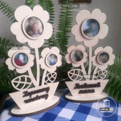 Laser Cut Family Tree Plant Flower Photo Frames Free Vector File