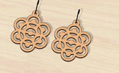 Laser Cut Fancy Earrings Free Vector File