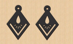 Laser Cut Fancy Earrings Valentine Free Vector File