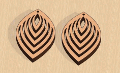 Laser Cut Fancy Earrings Valentine Gift Free DXF File