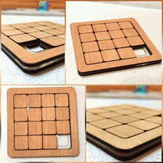 Laser Cut Fifteen Puzzle Game Free Vector File