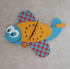 Laser Cut Fish Shaped Wall Clock Free Vector File