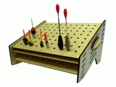 Laser Cut Fishing Float Storage Stand 25×35 Free DXF File