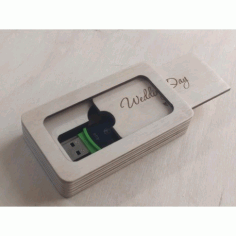 Laser Cut Flash Drive Box With Sliding Lid Free Vector File