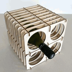 Laser Cut Flat Pack Wine Rack Free DXF File