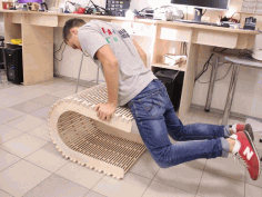Laser Cut Flexible Chair Plywood Free DXF File