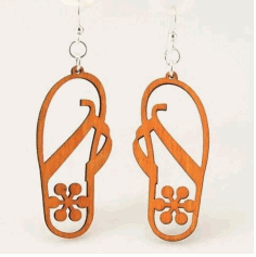 Laser Cut Flip Flops Earrings Beach Sandals Earrings Summer Earrings Free DXF File