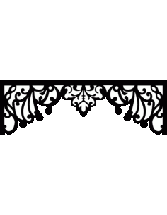 Laser Cut Floral Border Design 10 Free DXF File