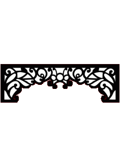 Laser Cut Floral Border Design 11 Free DXF File