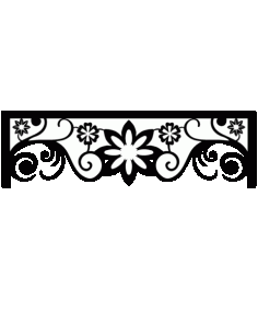 Laser Cut Floral Border Design 15 Free DXF File