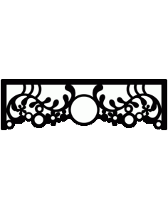 Laser Cut Floral Border Design 2 Free DXF File