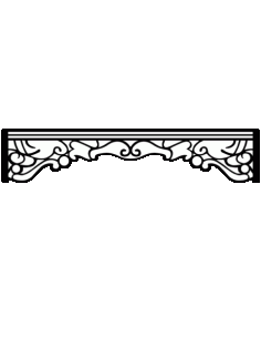 Laser Cut Floral Border Design 22 Free DXF File