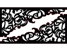 Laser Cut Floral Border Design 36 Free DXF File