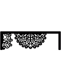 Laser Cut Floral Border Design 5 Free DXF File