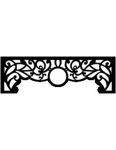 Laser Cut Floral Border Design 8 Free DXF File