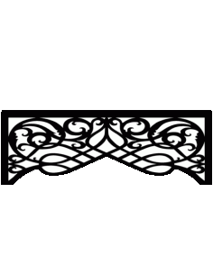 Laser Cut Floral Border Design 9 Free DXF File