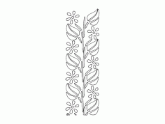 Laser Cut Floral Border Pattern Design Free DXF File
