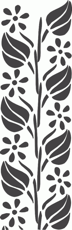 Laser Cut Floral Frame Decoration Pattern Free DXF File