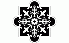 Laser Cut Floral Pattern Decorative Art Free DXF File