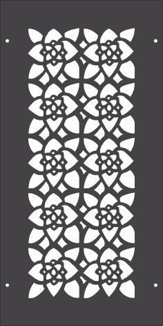 Laser Cut Floral Pattern Separator Free DXF File