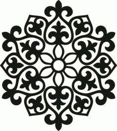 Laser Cut Floral Pattern Stencil Free DXF File