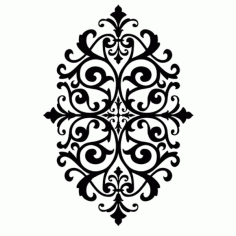Laser Cut Floral Pattern Wallpaper Free DXF File