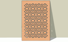 Laser Cut Floral Seamless Pattern Grill Room Separator Free DXF File