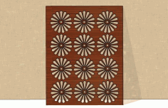 Laser Cut Flower Design Grill Free Vector File, Free Vectors File