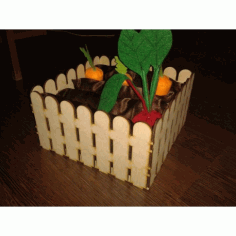 Laser Cut Flower Fence Box Template Free DXF File