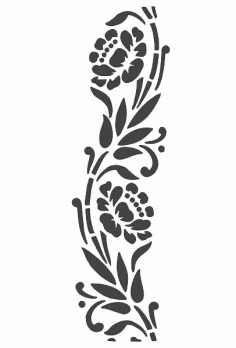Laser Cut Flower Frame Border Pattern Free DXF File