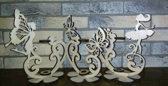 Laser Cut Flower Stand Free DXF File