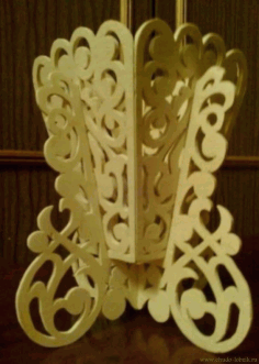 Laser Cut Flower Vase Decor Free DXF File