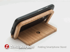 Laser Cut Foldable Smartphone Holder Free DXF File