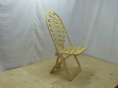 Laser Cut Folding Chair Design Free DXF File