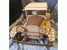 Laser Cut Ford A 1927 3d Model Toy Car Free Vector File