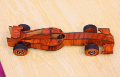 Laser Cut Formula One Car 3d Puzzle Free Vector File