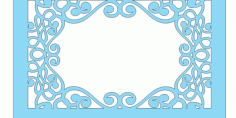 Laser Cut Frame Panel Floral Free DXF File