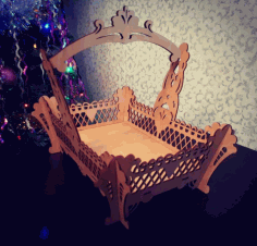 Laser Cut Fruit Basket With Handle Free Vector File