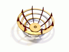 Laser Cut Fruit Bowl 2mm Plywood Free DXF File