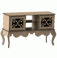 Laser Cut Furniture Nightstand Free Vector File