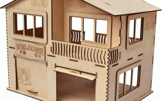 Laser Cut Garage House Free Vector File