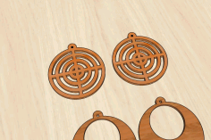 Laser Cut Geometric Earrings Decor Free Vector File