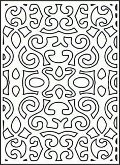 Laser Cut Geometric Jali Pattern Design Free Vector File